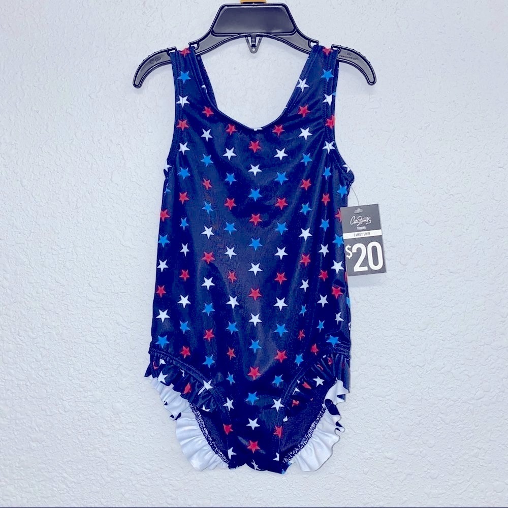 Toddler 1 Pc swimsuit stars NWT